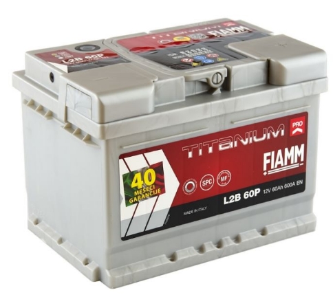 Akumulator 12V 60Ah 600A FIAMM Titanium Pro 40 desno+